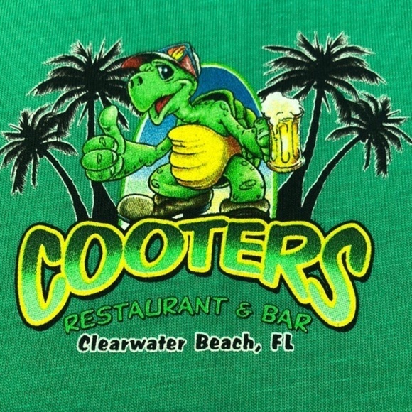 Cooters Clearwater Beach Ladies Graphic Tank Top Green Women’s Small NEW - Picture 3 of 14